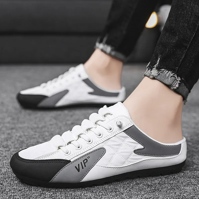 Running Shoes Lightweight - 2025 Men's Shoes Breathable Half Slippers