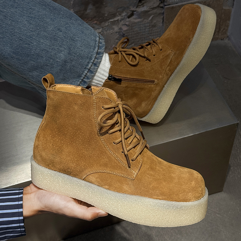 Men Shoes Size Chart - Thick Soled Height Increasing Work Boots
