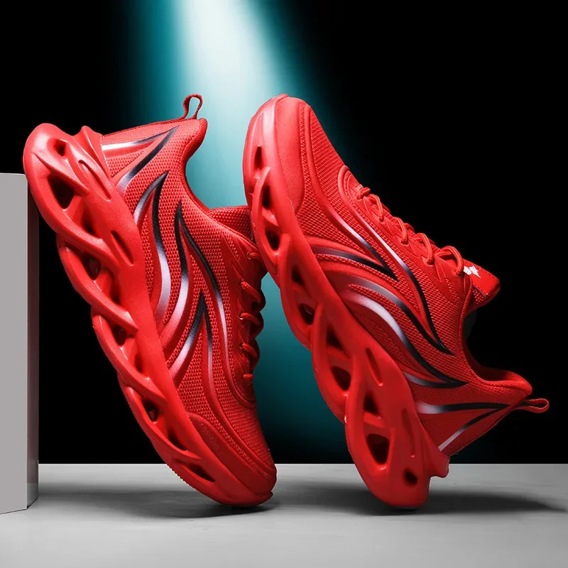 Mesh Trainer Breathable - Fashion Running Shoes Men Flame Printed