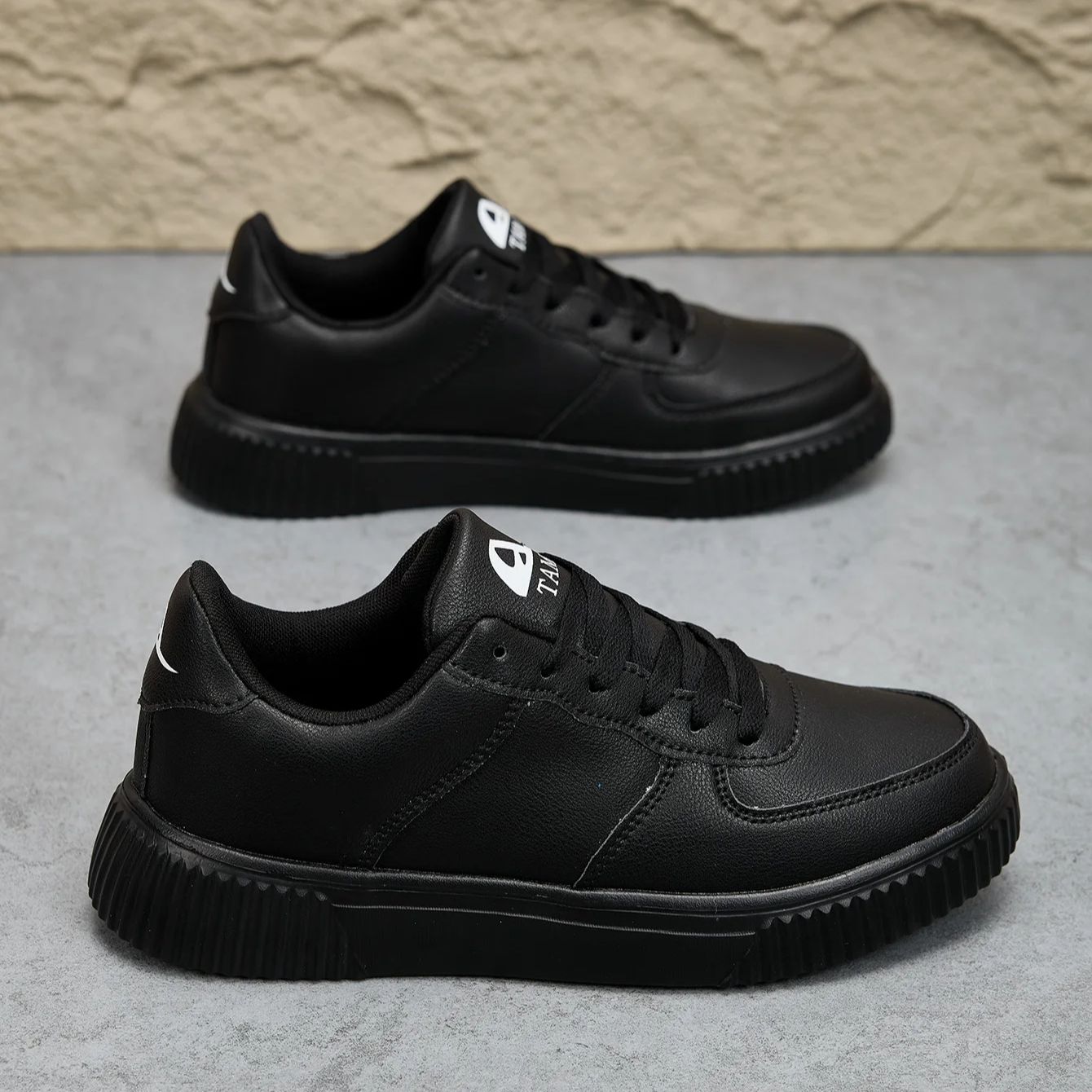 Men Outdoor Leather Shoes Flat - Men'S Shoes Black And White incelemesi ve fiyatı