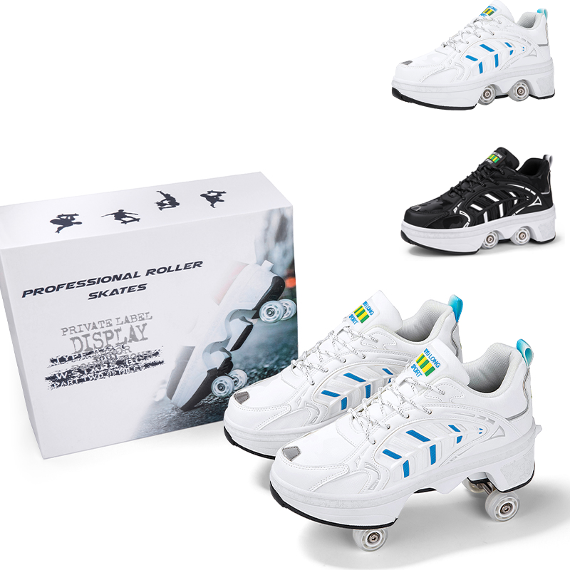 4 Wheels Retractable Roller Sk - Men Shoes Sneakers incelemesi ve fiyatı