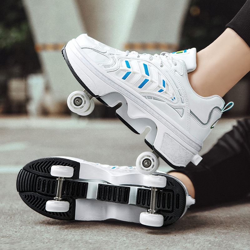 4 Wheels Retractable Roller Sk - Men Shoes Sneakers incelemesi ve fiyatı