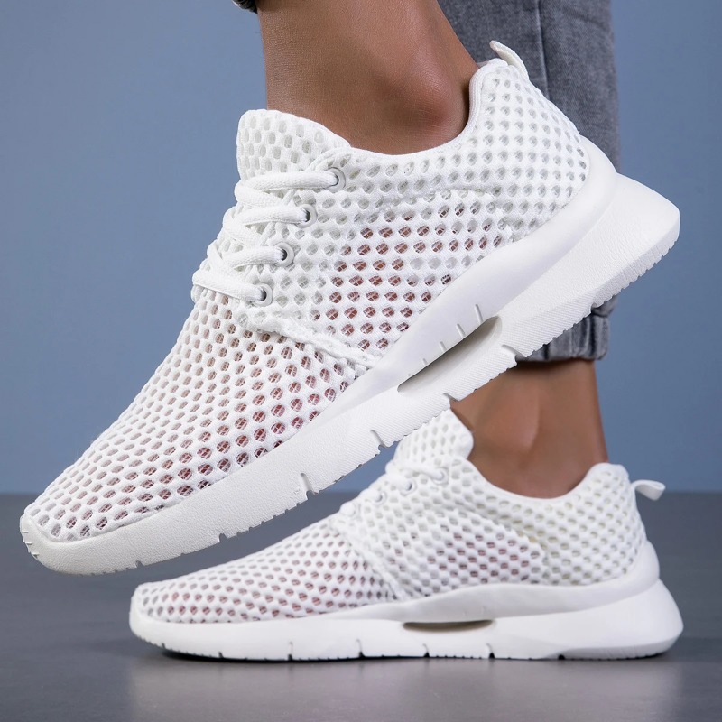 New White Mesh Shoes for Men B - Men'S Shoes Black And White incelemesi ve fiyatı