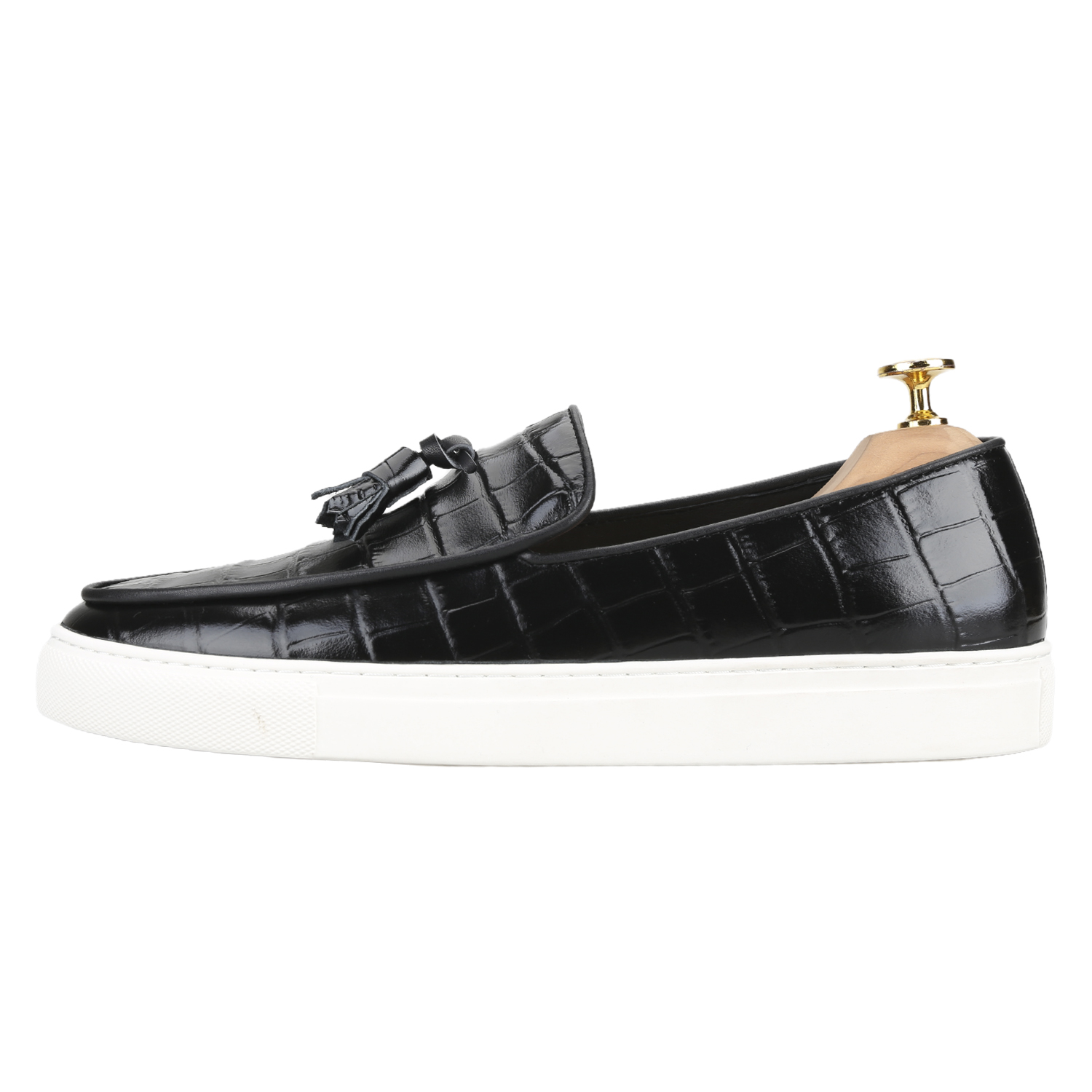 Piergitar New Black Crocodile  - Men'S Shoes Black And White incelemesi ve fiyatı