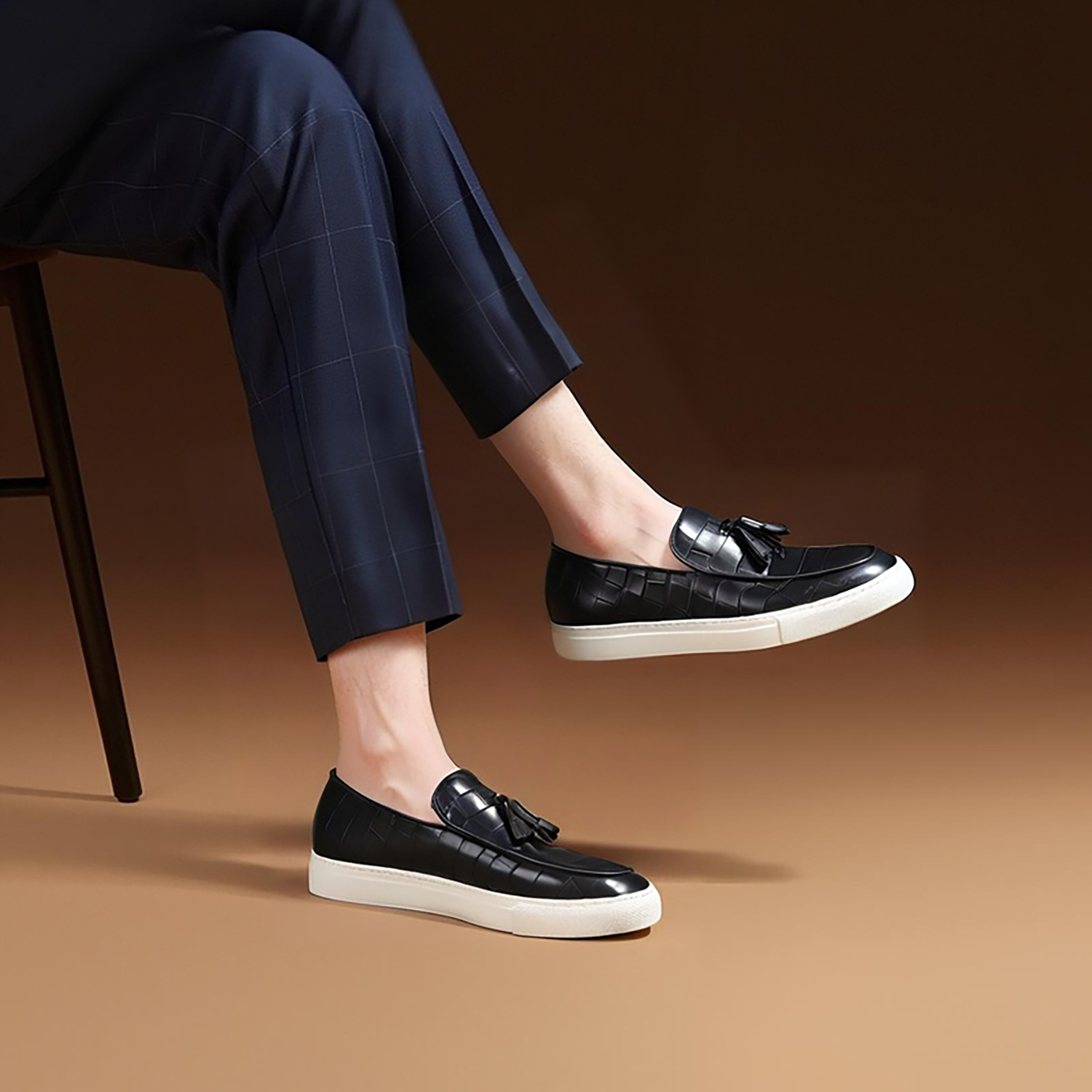 Piergitar New Black Crocodile  - Men'S Shoes Black And White incelemesi ve fiyatı