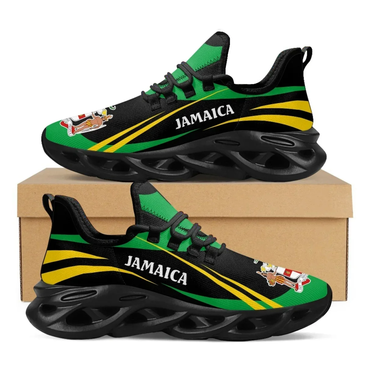Jamaica Flag Print Shoes Men S - Mesh Trainer Breathable incelemesi ve fiyatı