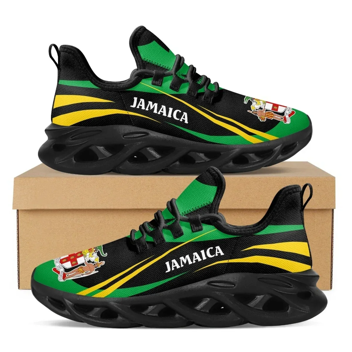 Jamaica Flag Print Shoes Men S - Mesh Trainer Breathable incelemesi ve fiyatı