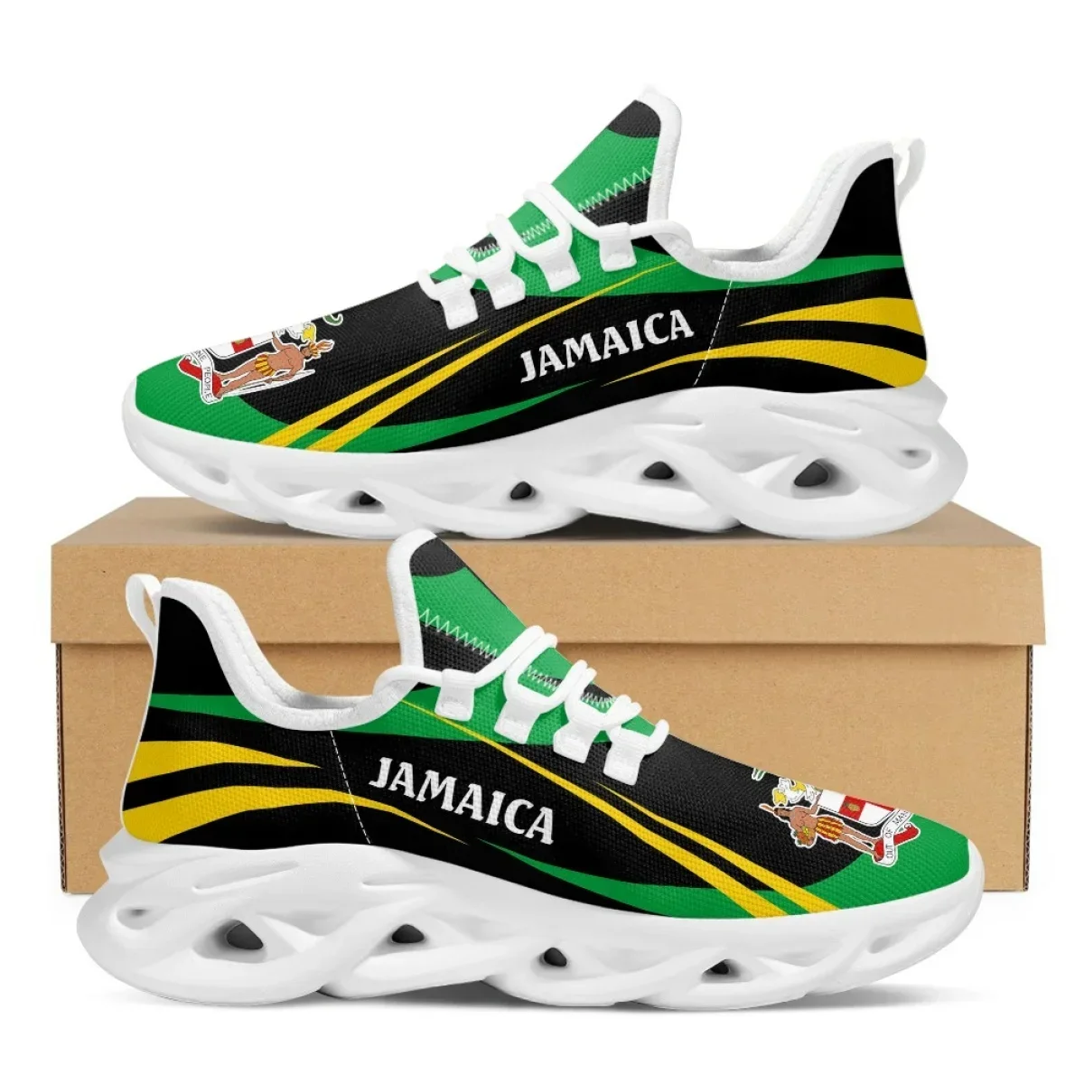 Jamaica Flag Print Shoes Men S - Mesh Trainer Breathable incelemesi ve fiyatı