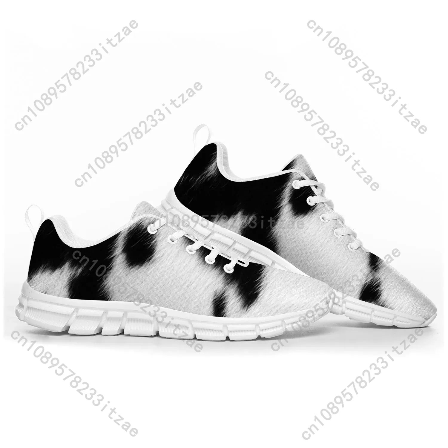 Cow Print 3D Pattern Sports Sh - Men'S Shoes Black And White incelemesi ve fiyatı