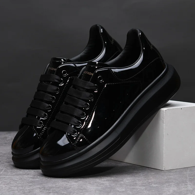 Brand Men's Shoes Black Glossy - Men'S Shoes Black And White incelemesi ve fiyatı