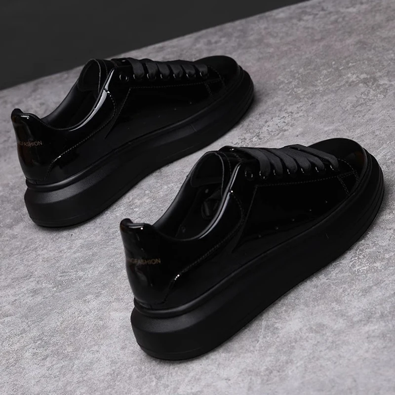 Brand Men's Shoes Black Glossy - Men'S Shoes Black And White incelemesi ve fiyatı