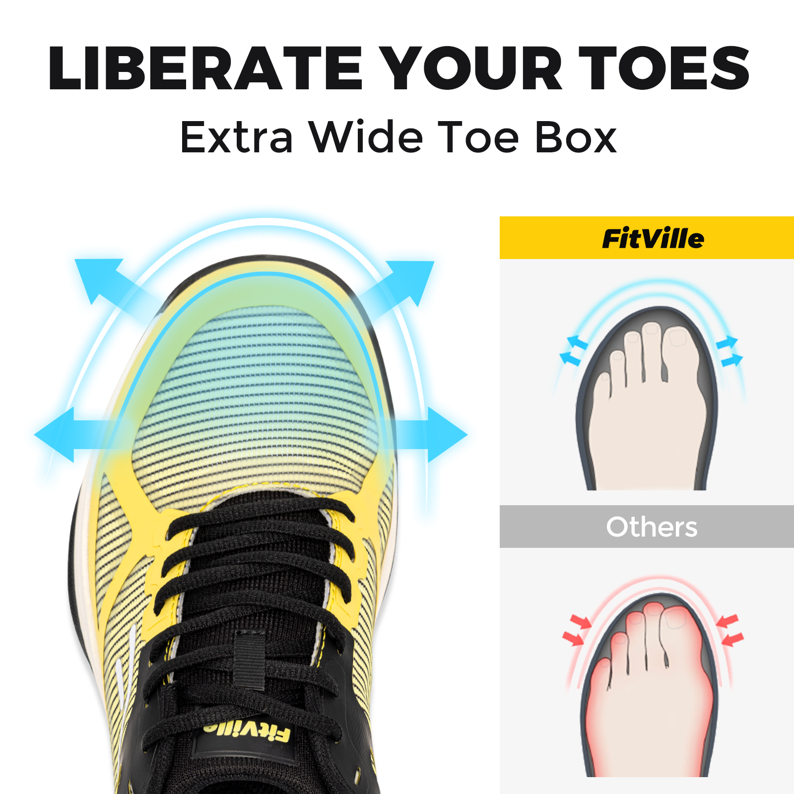 FitVille Wide Pickleball Shoes - Men Shoes Size Chart incelemesi ve fiyatı