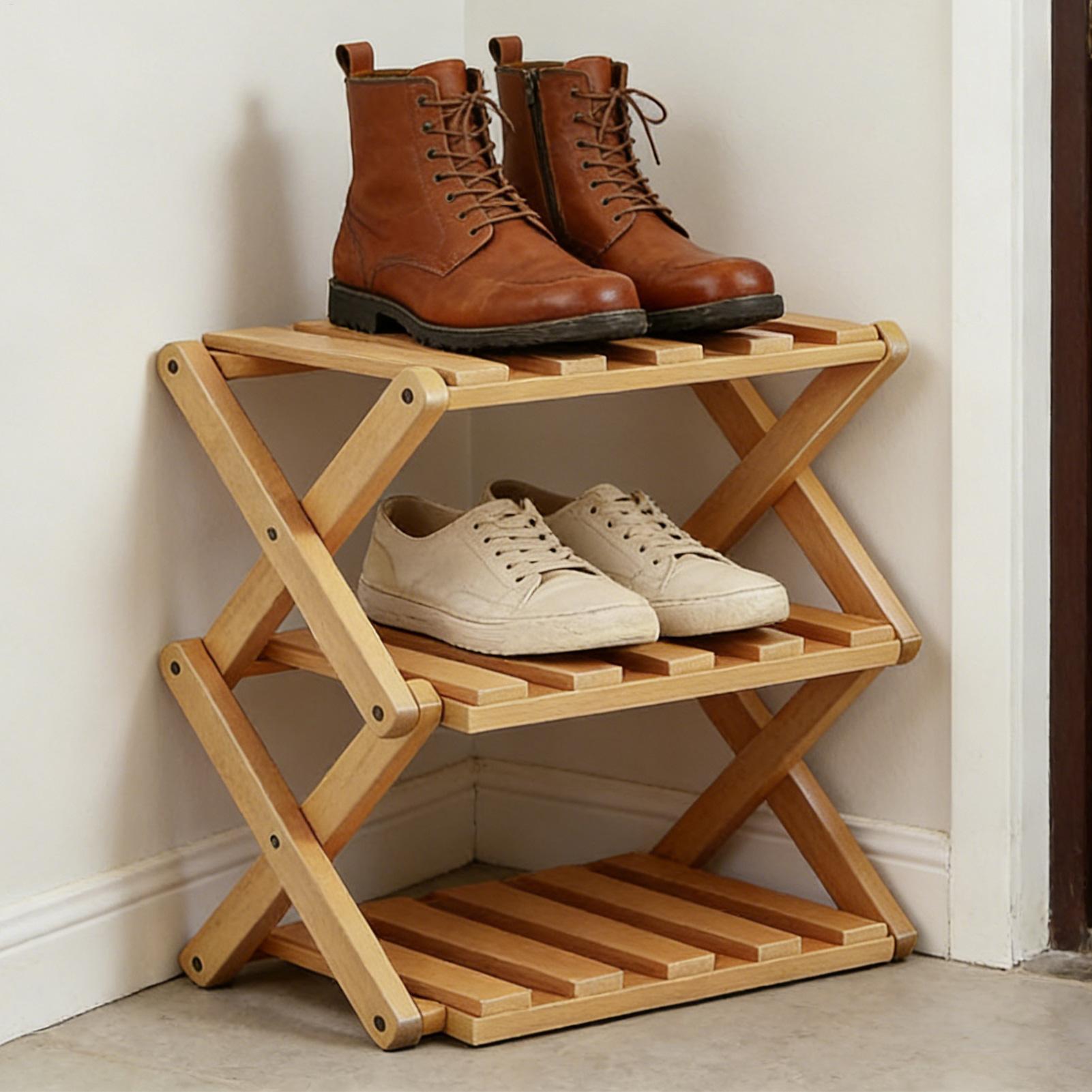 Wooden Shoe Racks 3-Tier Expan - Men Shoes Rack incelemesi ve fiyatı