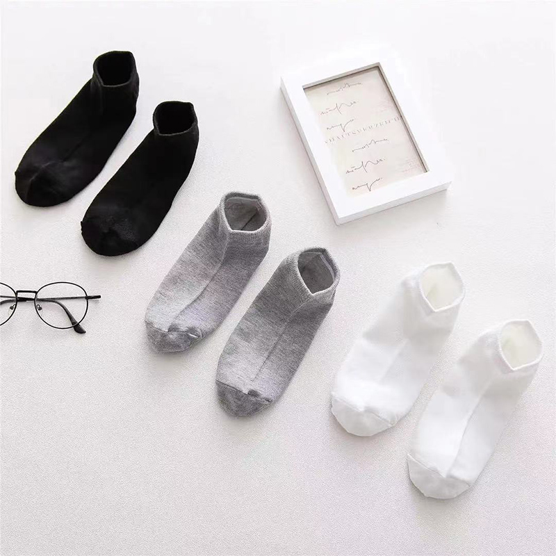 Sock Men - Summer Solid Color  - Men'S Shoes Black And White incelemesi ve fiyatı