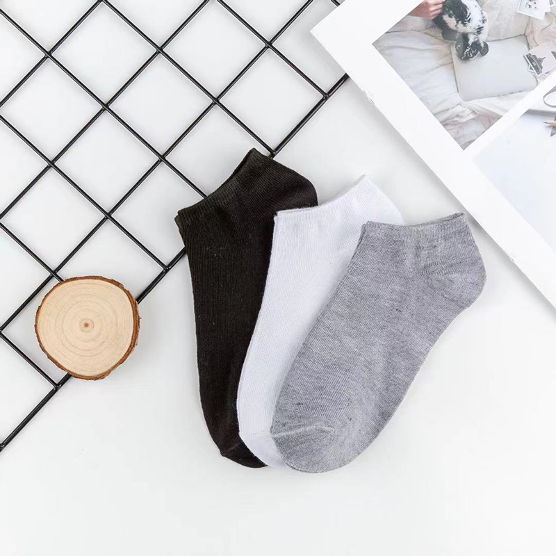 Sock Men - Summer Solid Color  - Men'S Shoes Black And White incelemesi ve fiyatı