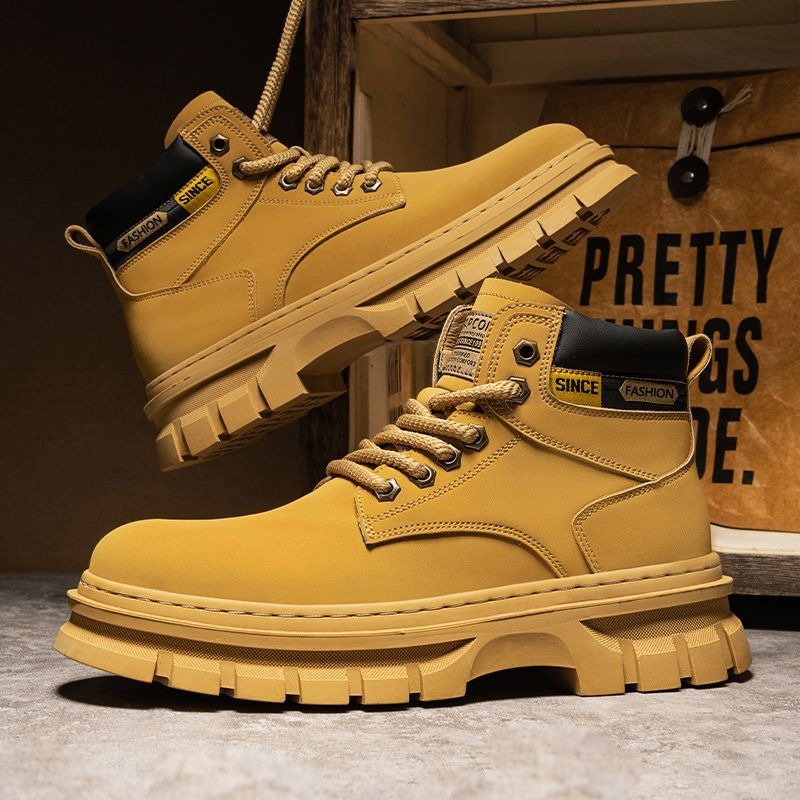 Vintage Men Platform Ankle Boo - Men'S Shoes Business Casual incelemesi ve fiyatı