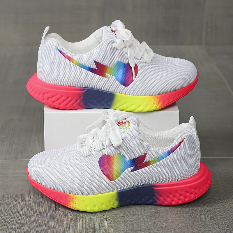 Women Rainbow Sole Light Sneak - Mesh Trainer Breathable incelemesi ve fiyatı