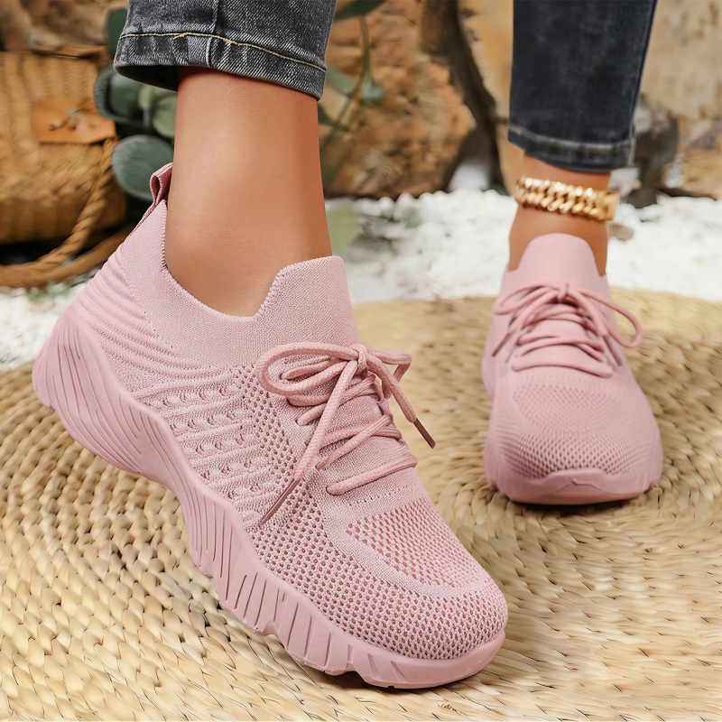 Women Solid Flying Weave Sneak - Mesh Trainer Breathable incelemesi ve fiyatı