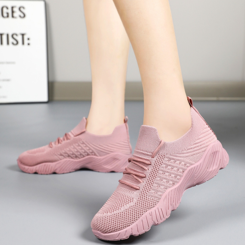 Women Solid Flying Weave Sneak - Mesh Trainer Breathable incelemesi ve fiyatı