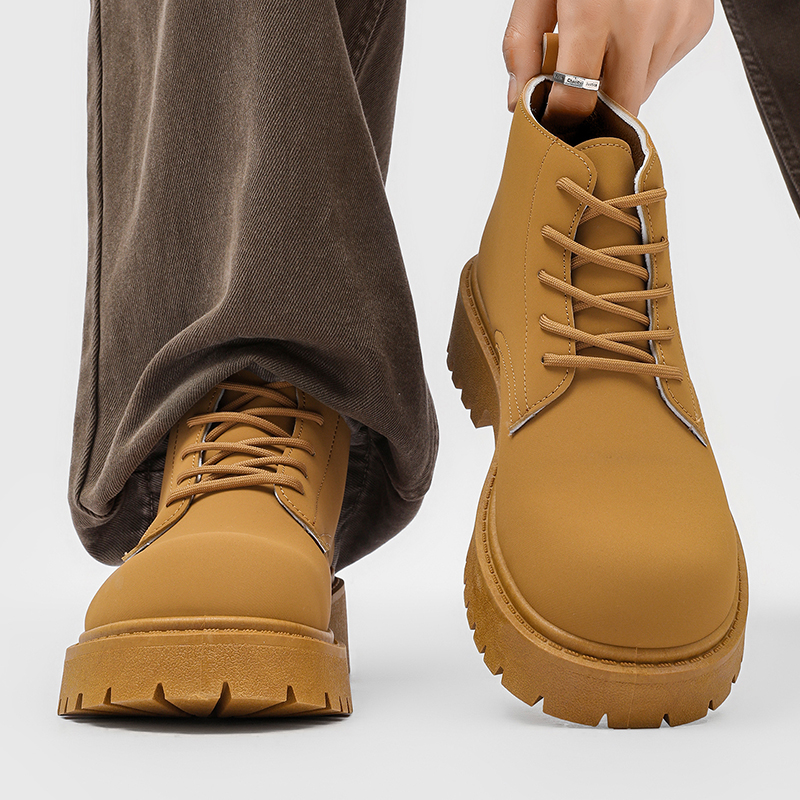 100%Genuine Leather Mens Boots - Men'S Shoes Business Casual incelemesi ve fiyatı