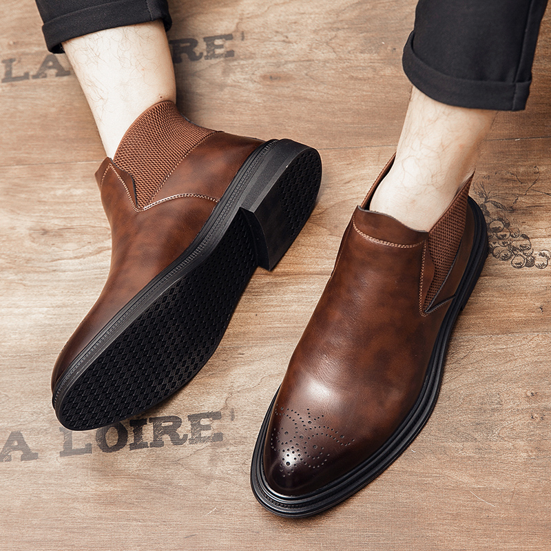High-top leather shoes are ver - Men'S Shoes Business Casual incelemesi ve fiyatı