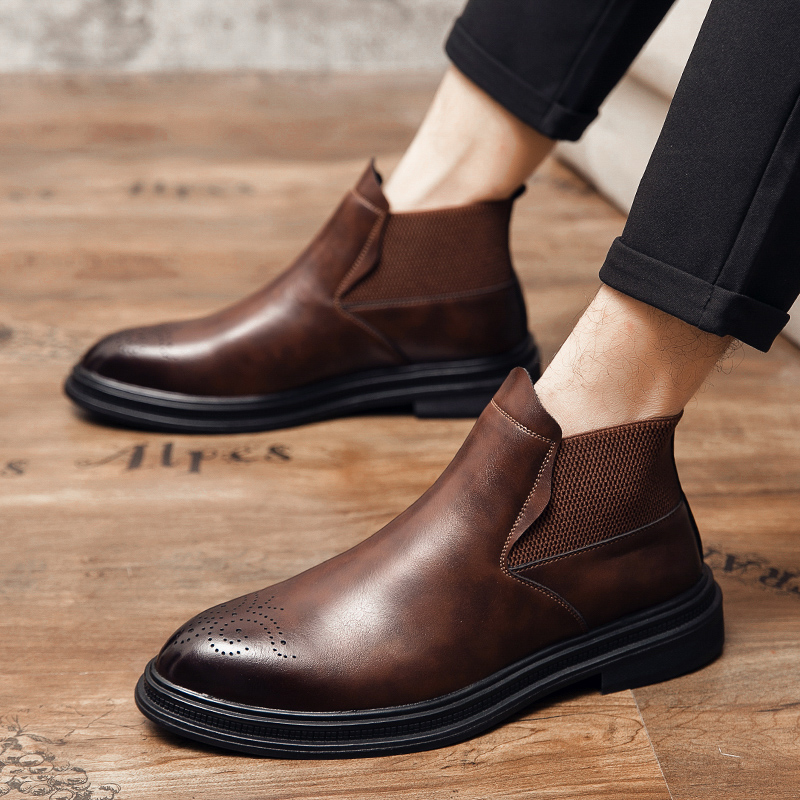High-top leather shoes are ver - Men'S Shoes Business Casual incelemesi ve fiyatı