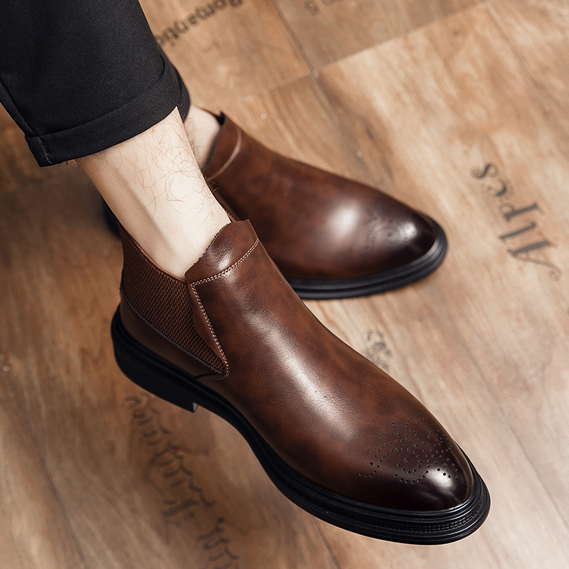 High-top leather shoes are ver - Men'S Shoes Business Casual incelemesi ve fiyatı