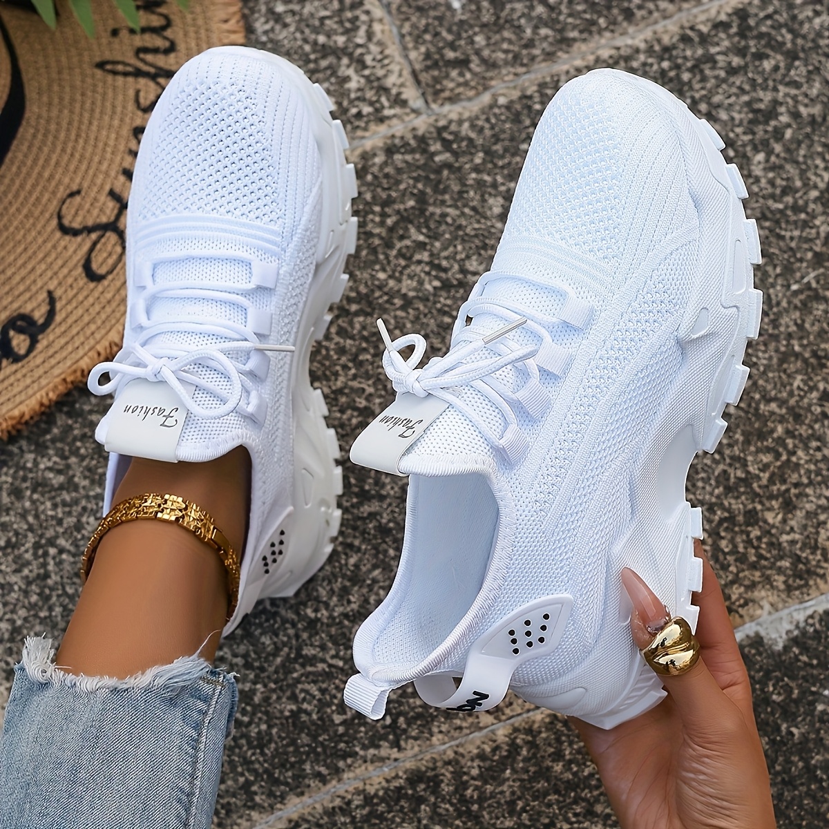 Breathable Knit Sneakers Fashi - Running Shoes Lightweight incelemesi ve fiyatı