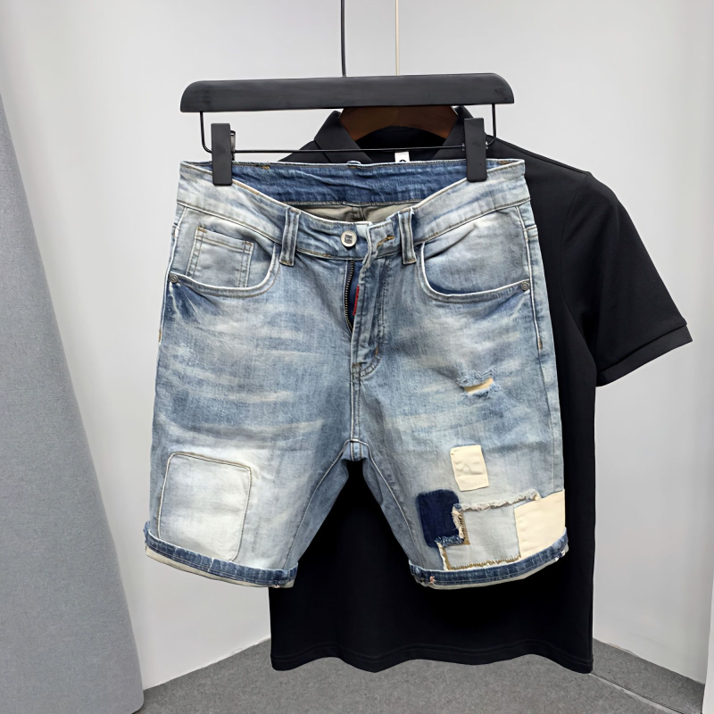 Straight Male Denim Shorts Rip - Men Shoes Xxl incelemesi ve fiyatı