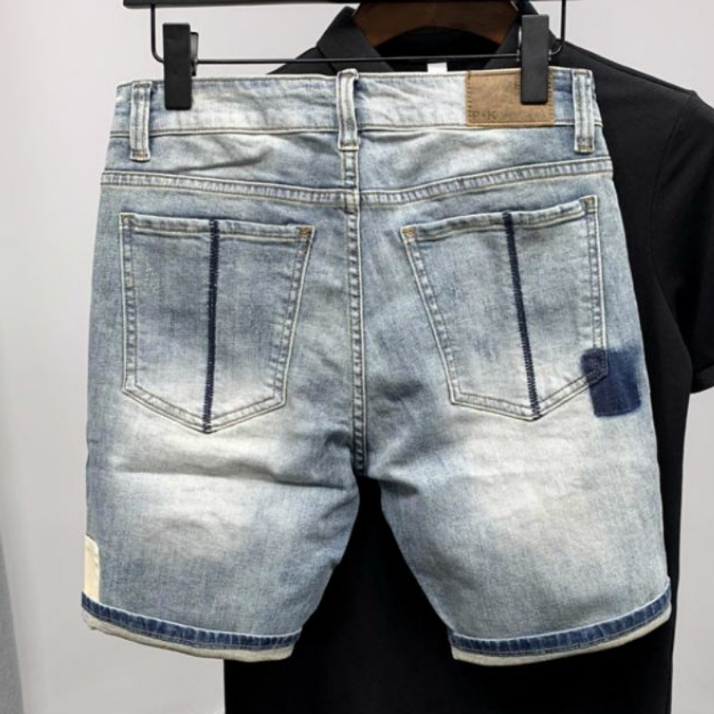 Straight Male Denim Shorts Rip - Men Shoes Xxl incelemesi ve fiyatı