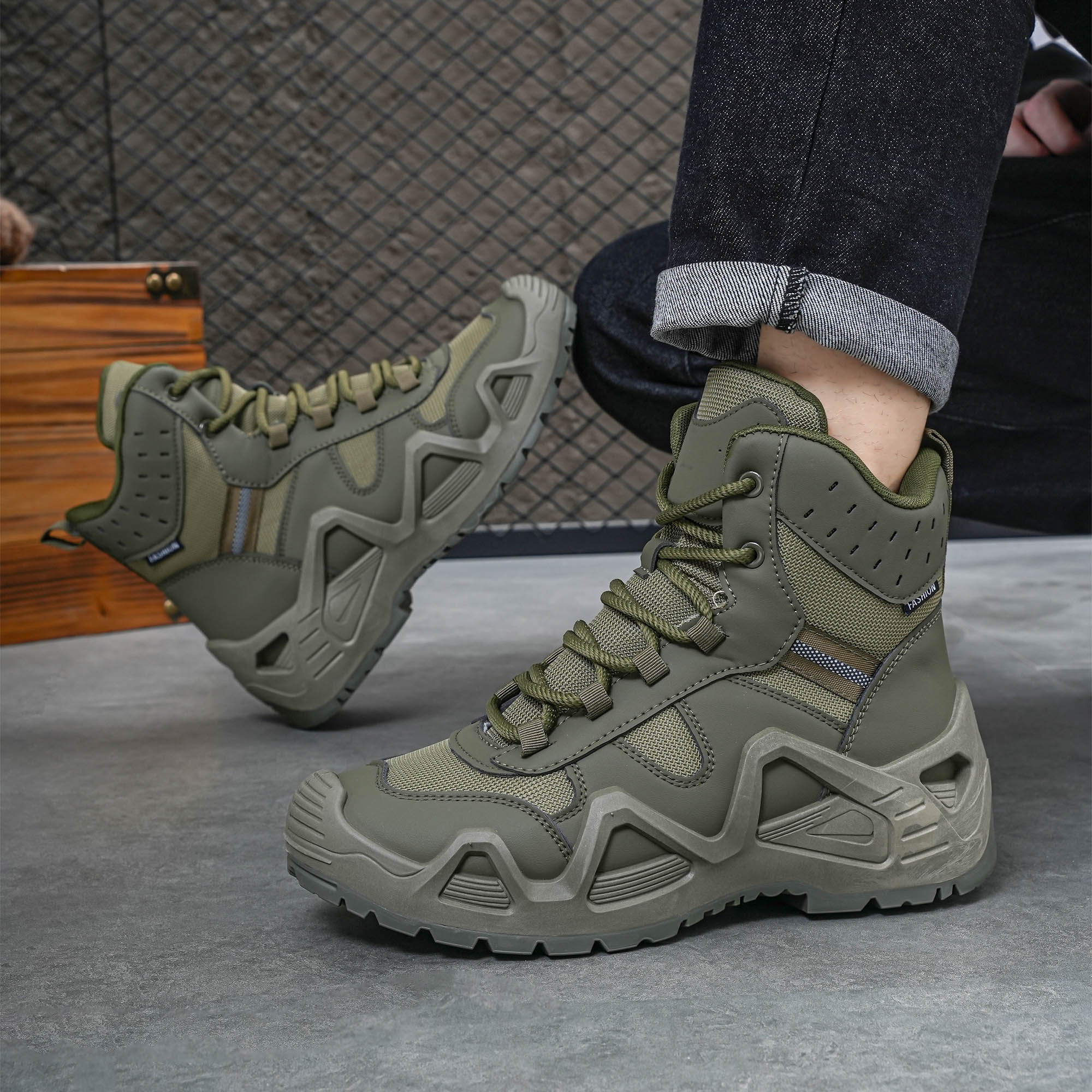 Men's high top boots, hiking b - Men'S Shoes Daily Use incelemesi ve fiyatı