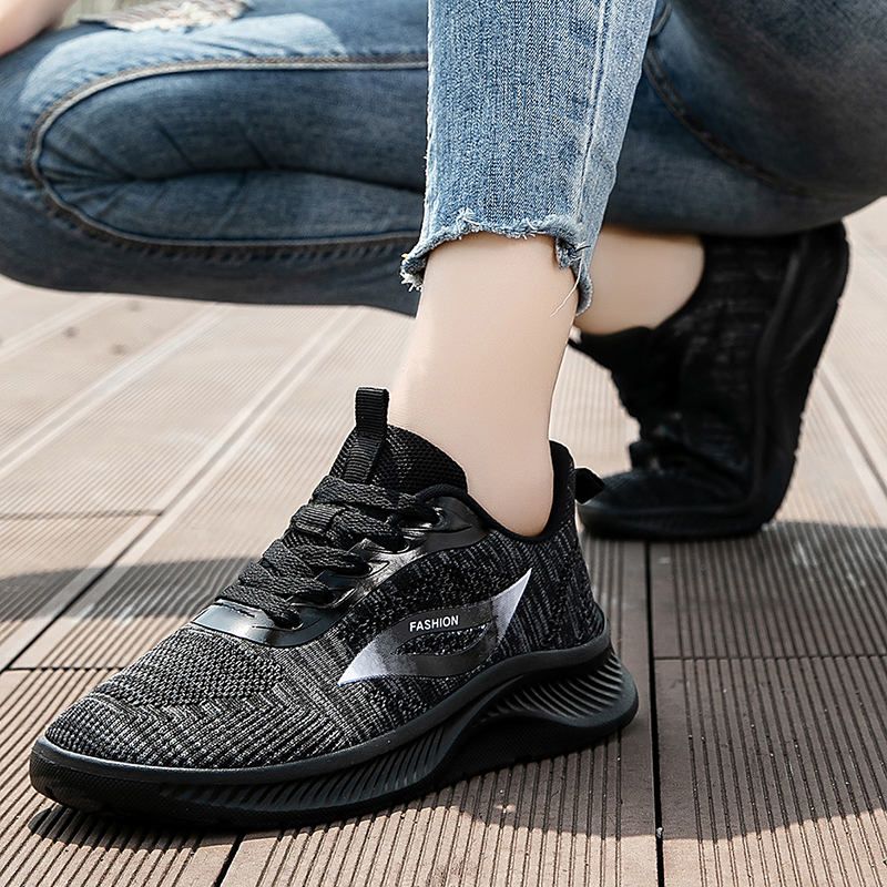 2025 Autumn Black Knitted Shoe - Running Shoes Lightweight incelemesi ve fiyatı