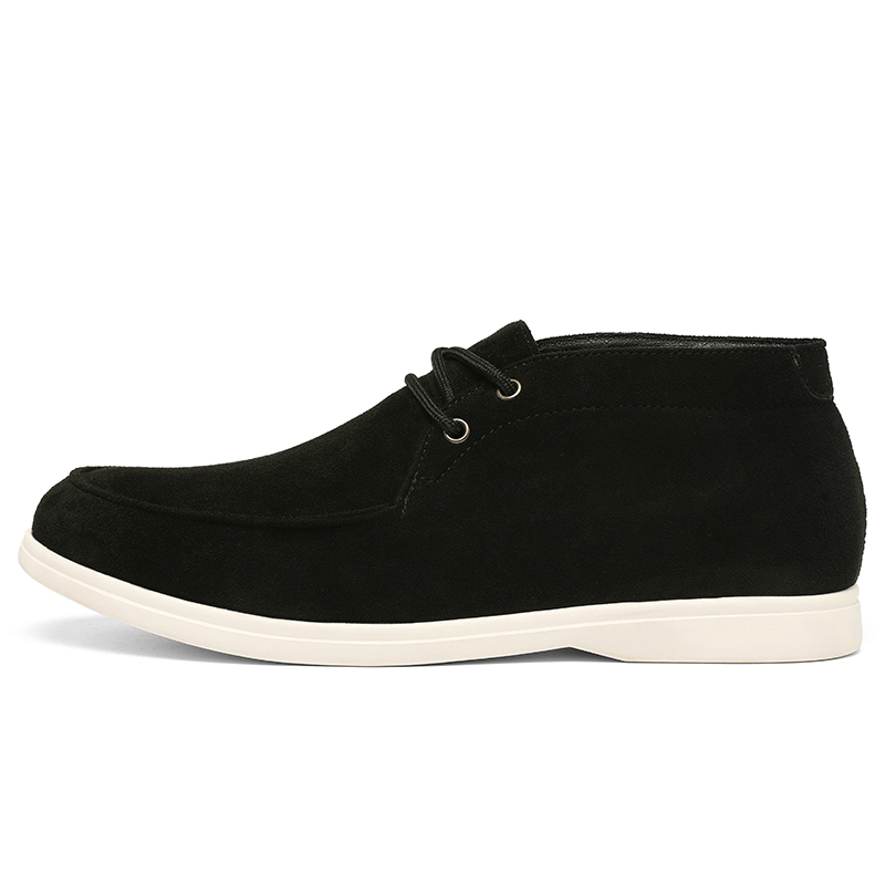 Classic British Style Suede Le - Men'S Shoes Black And White incelemesi ve fiyatı