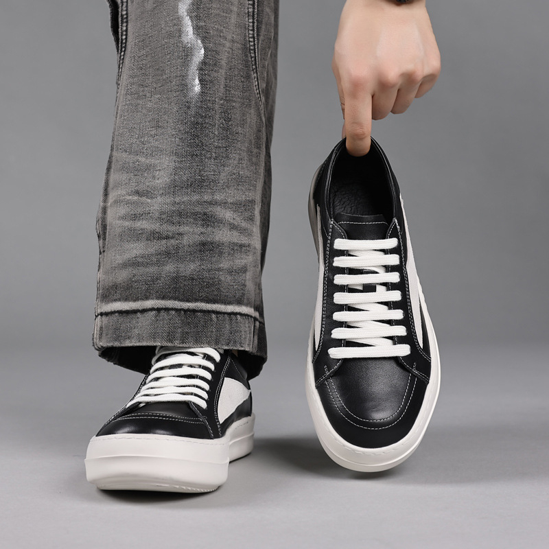Mens Black Genuine Leather Pla - Men'S Shoes Black And White incelemesi ve fiyatı
