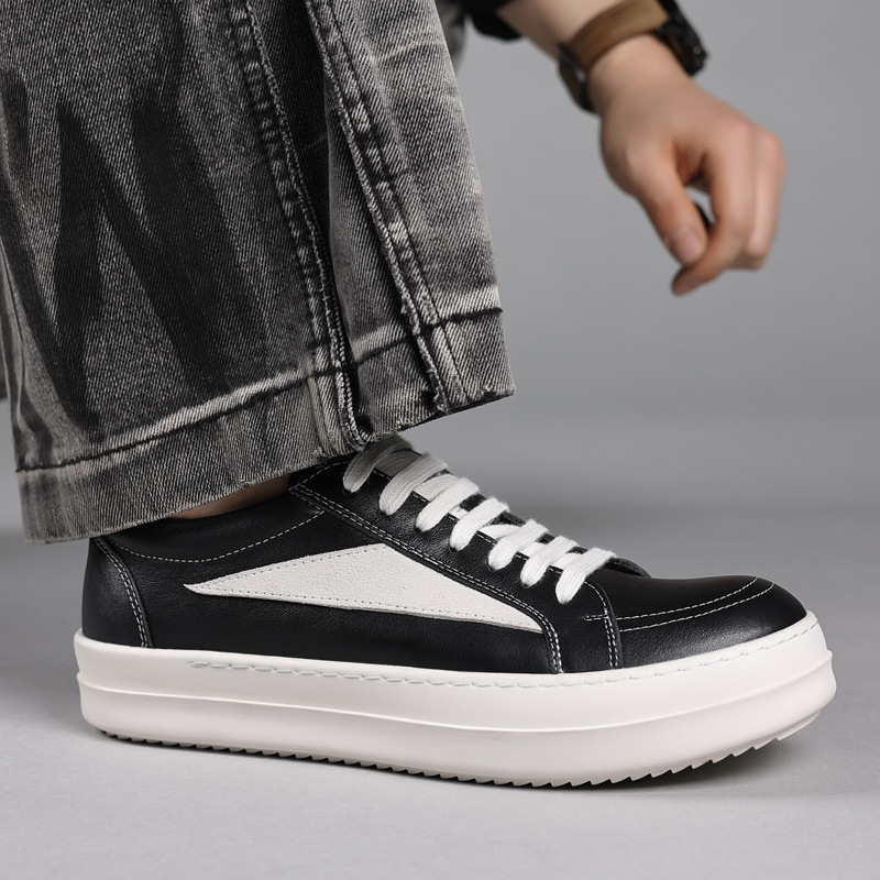 Mens Black Genuine Leather Pla - Men'S Shoes Black And White incelemesi ve fiyatı