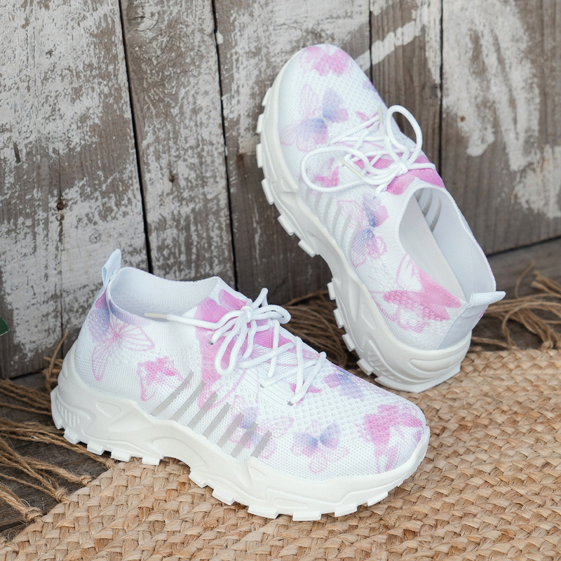 Women Butterfly Print Mesh Sne - Mesh Trainer Breathable incelemesi ve fiyatı