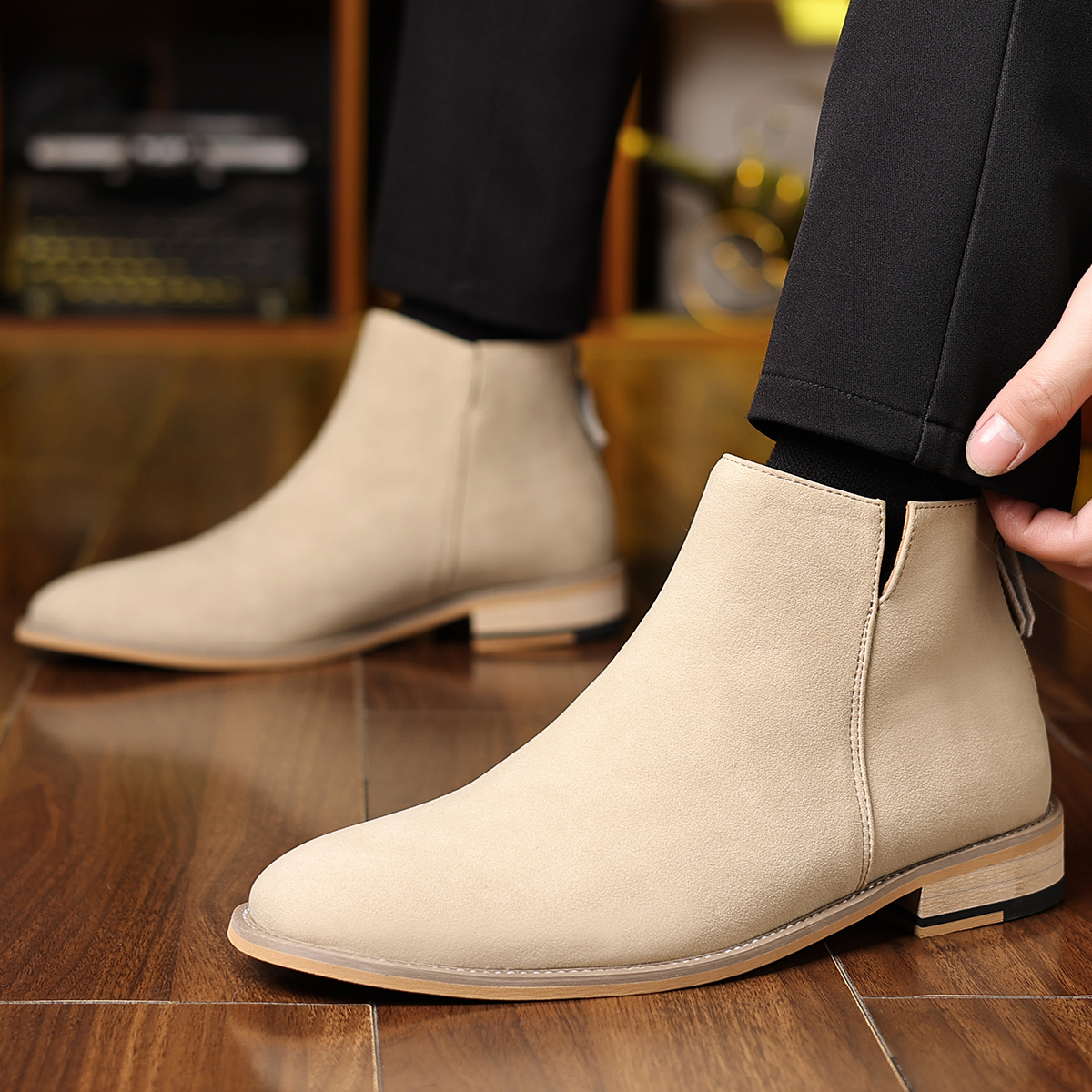 Spring Autumn High-Top Leather - Men'S Shoes Business Casual incelemesi ve fiyatı
