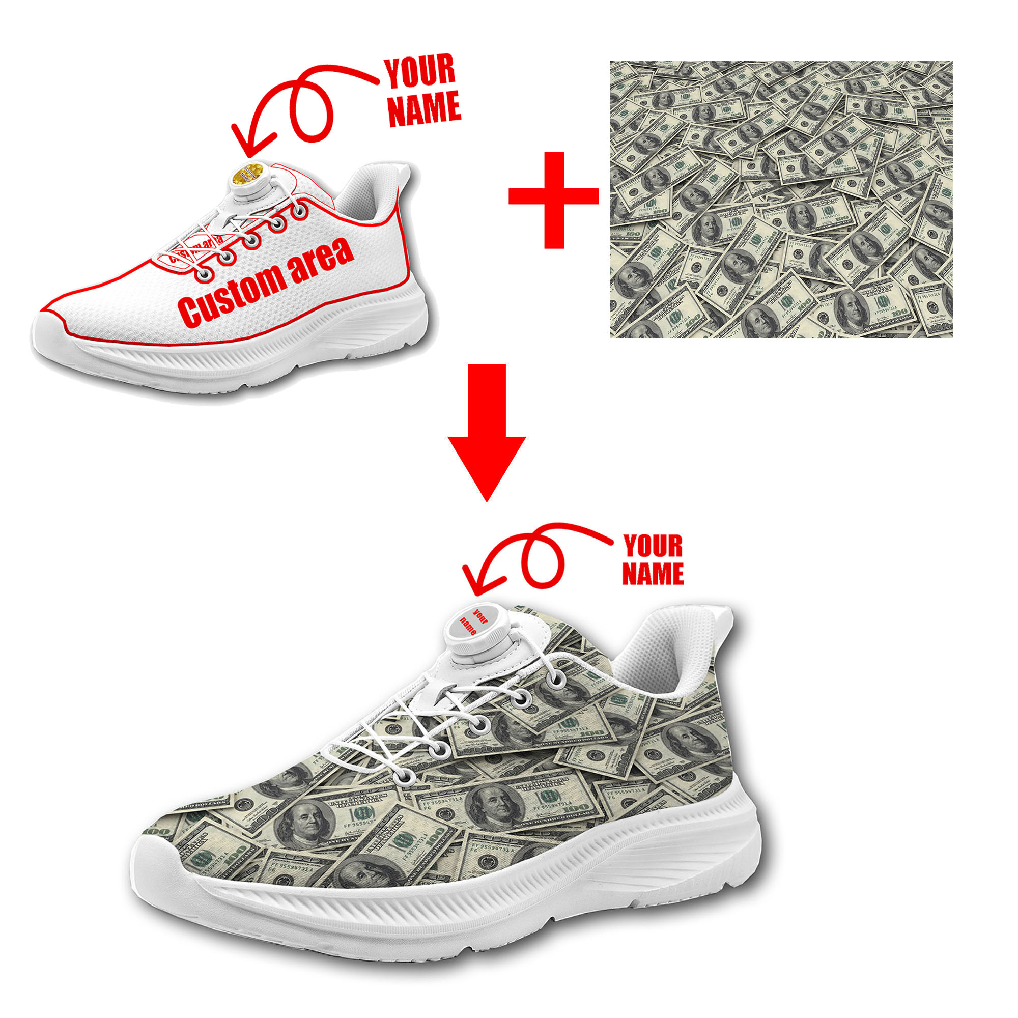 Custom Walking Shoes Men Woman - Running Shoes Lightweight incelemesi ve fiyatı