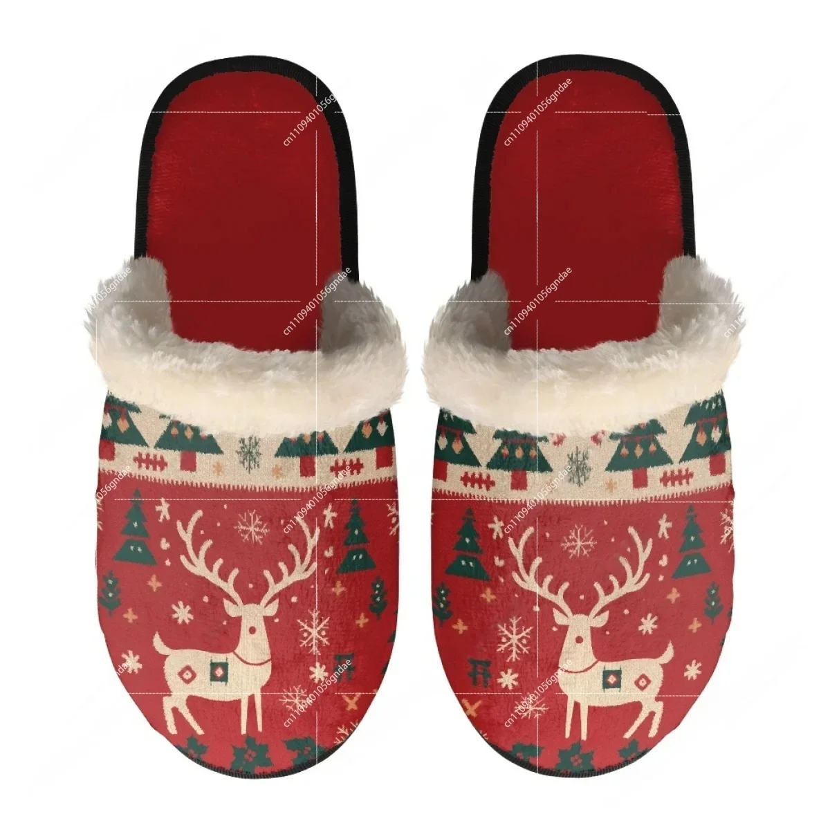 Vintage Christmas Elk Slippers - Men'S Shoes Lightweight incelemesi ve fiyatı