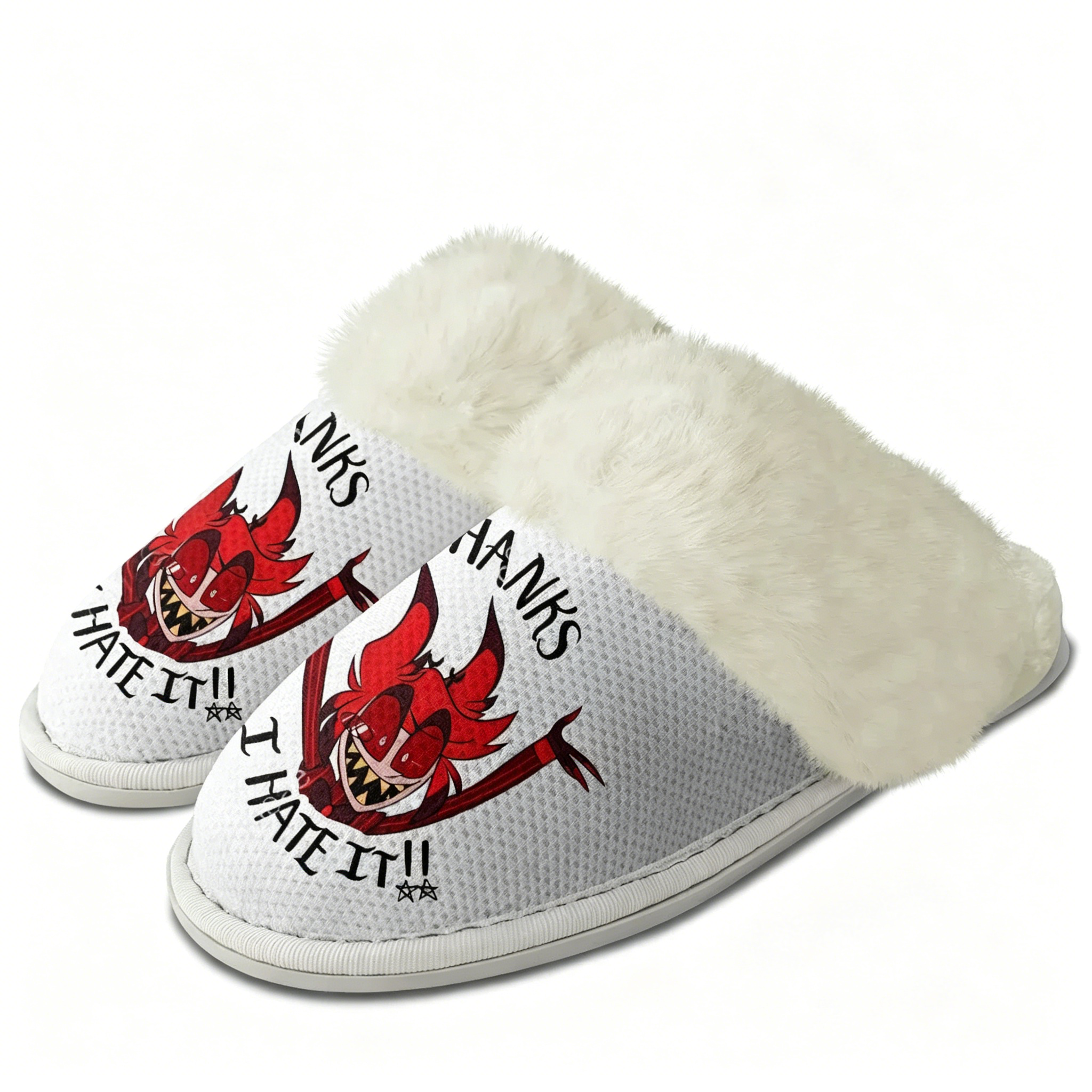 H-Hazbin Hotel Plush Slippers  - Men'S Shoes Lightweight incelemesi ve fiyatı