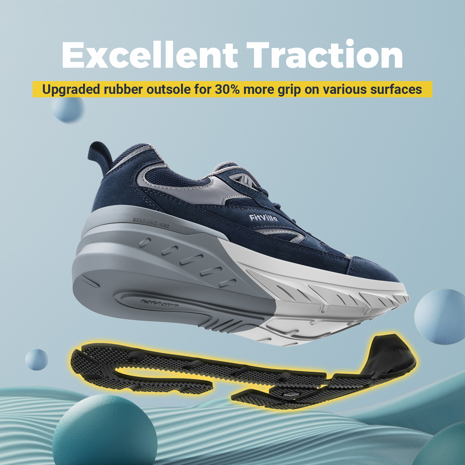 FitVille Newest Walking Shoes  - Men'S Shoes For Wide Feet incelemesi ve fiyatı