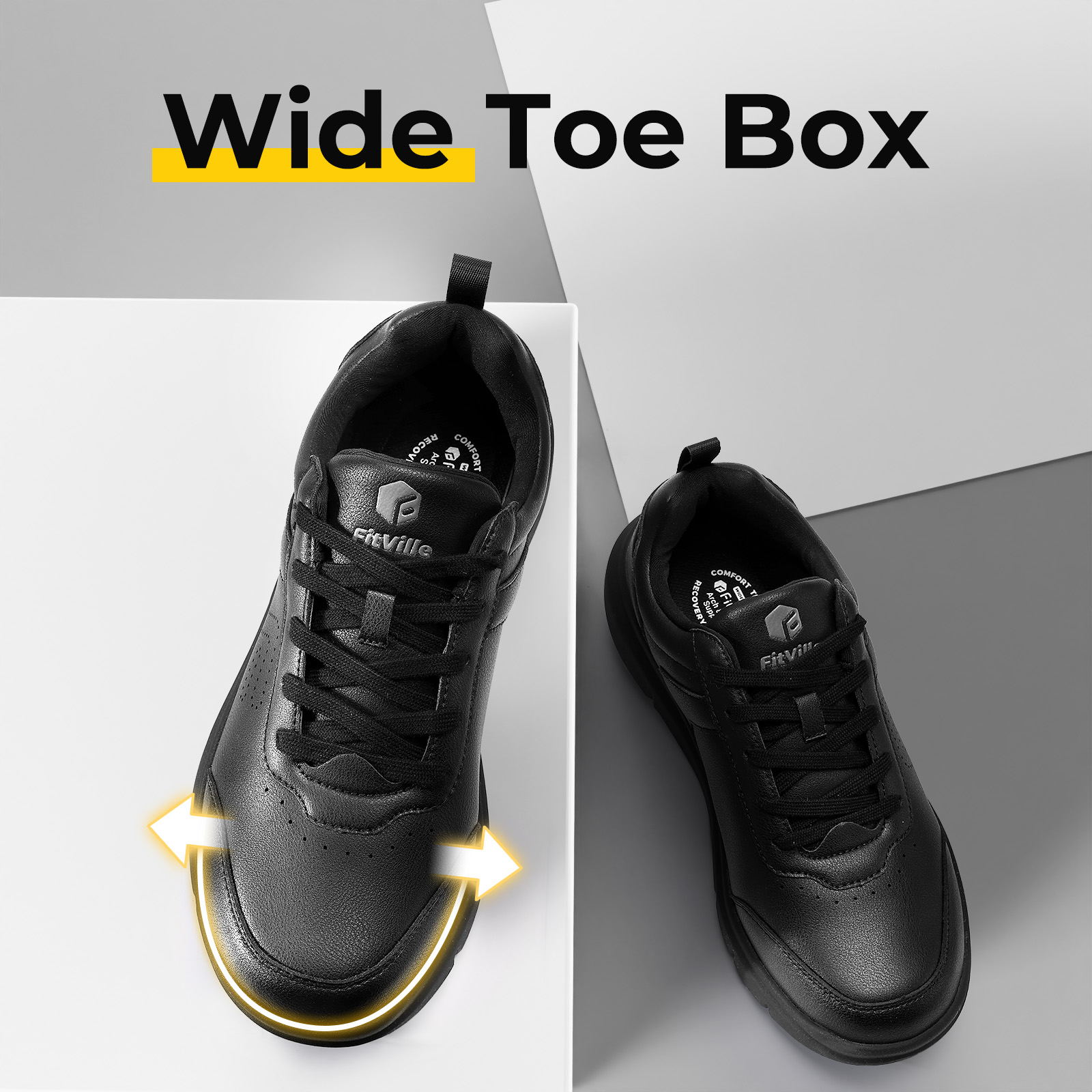 FitVille Men's Casual Leather  - Men'S Shoes For Wide Feet incelemesi ve fiyatı